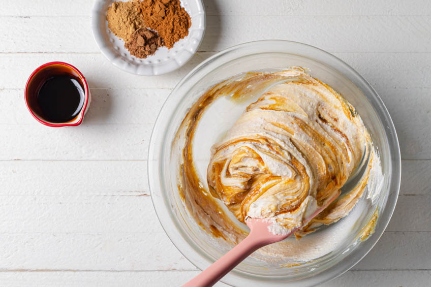 Mascarpone mixture in a bowl