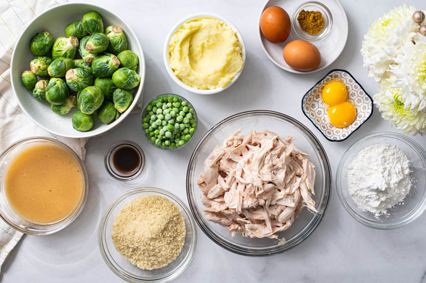 Ingredients for Hot Turkey Katsu Sandwich