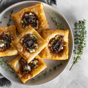 Chevre and Mushroom Mini Tarts