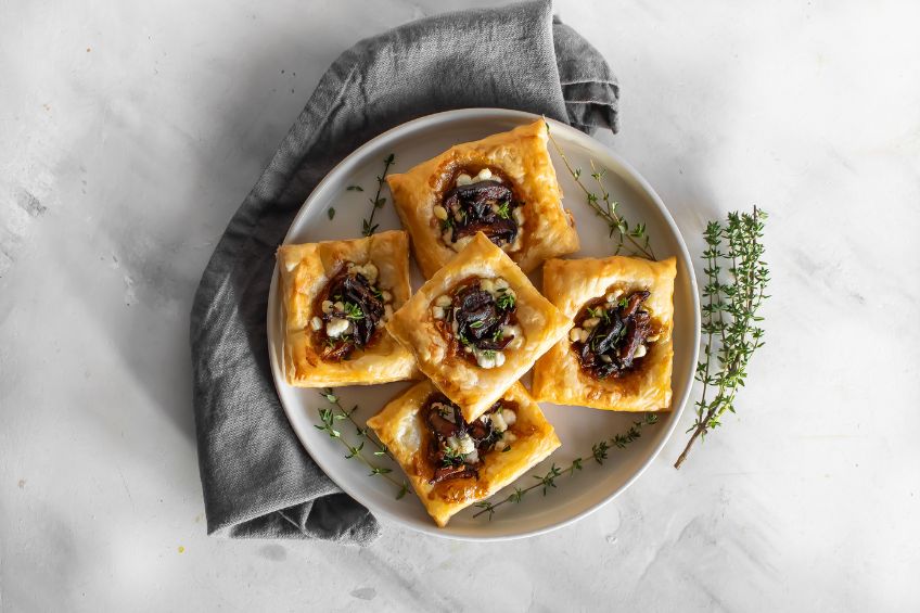 Chevre and Mushroom Mini Tarts