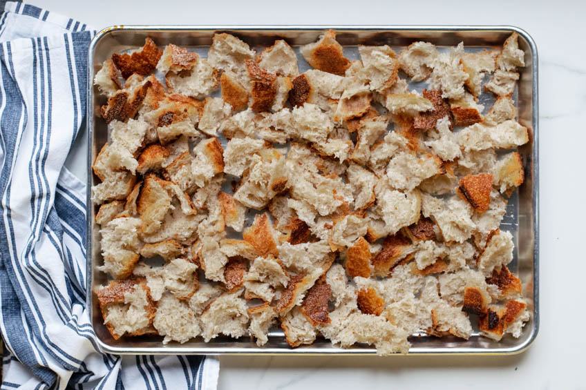 Sourdough bread on a baking sheet