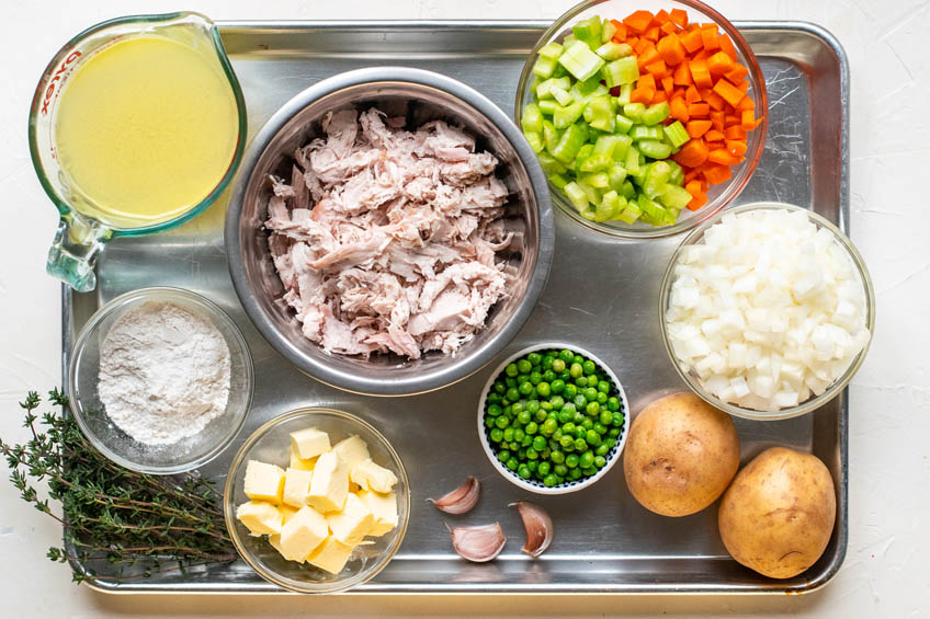 Ingredients for Turkey Pot Pie Stew