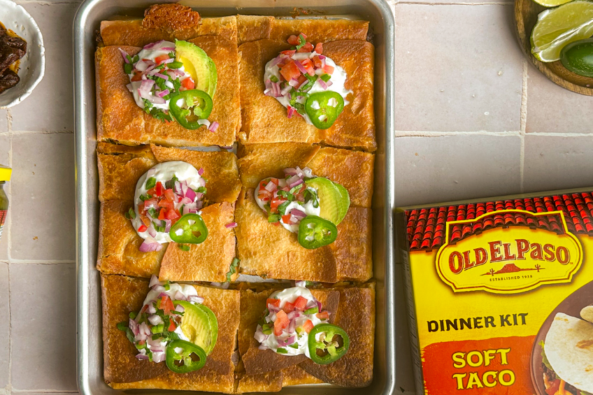 old el paso sheet pan quesadillas complete