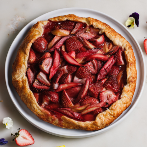 Rustic Strawberry Rhubarb Tart