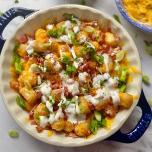 Loaded Baked Potato Cheesy Tots Are Such a Crowd Pleaser