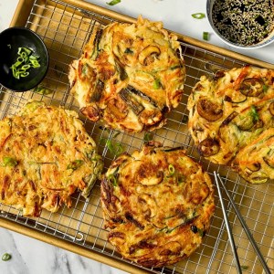 These Crispy Korean Pancakes (Yachaejeon) Are Loaded With Fresh Veggies