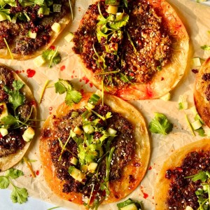 Smash Dumpling Tacos