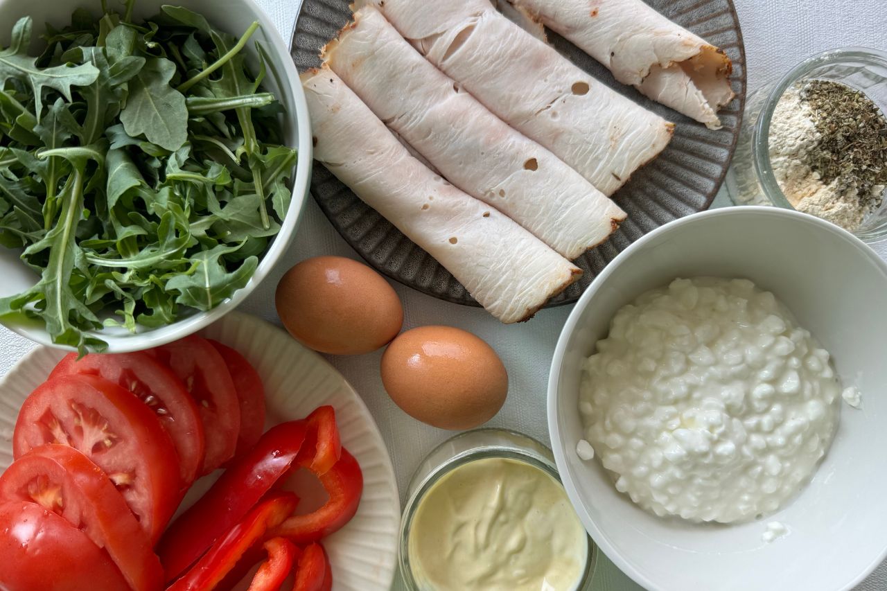 Cottage cheese flatbread prep