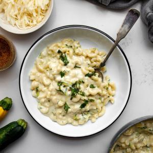 Creamy Summer Squash Mac and Cheese