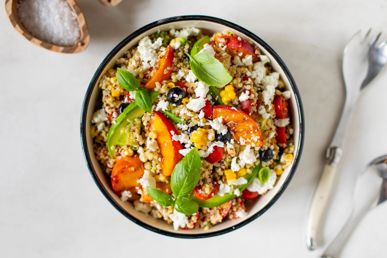 Grilled Peach and Quinoa Salad