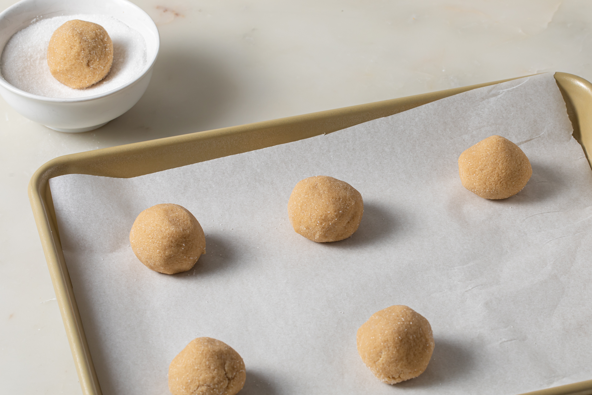 Cookies on a baking tray