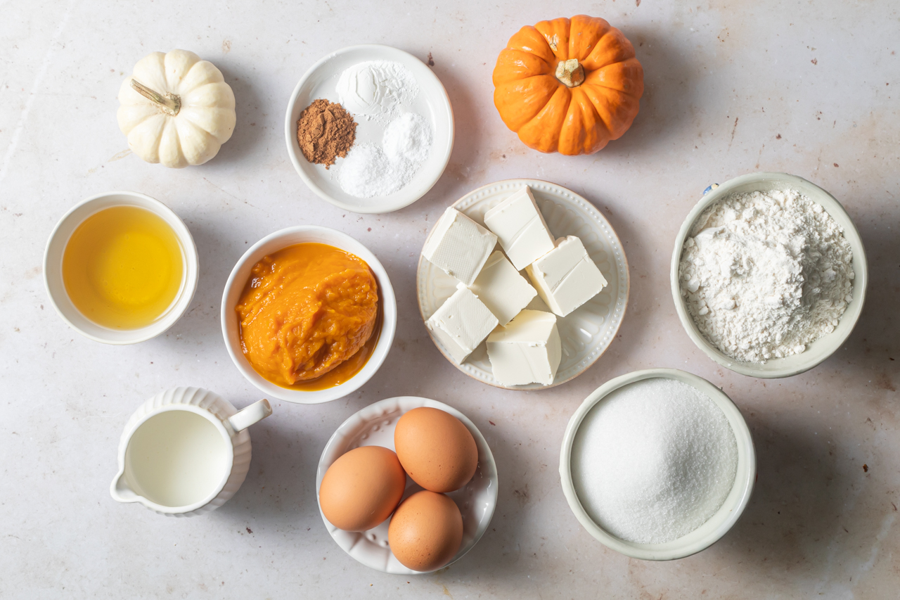 Pumpkin cream cheese loaf prep