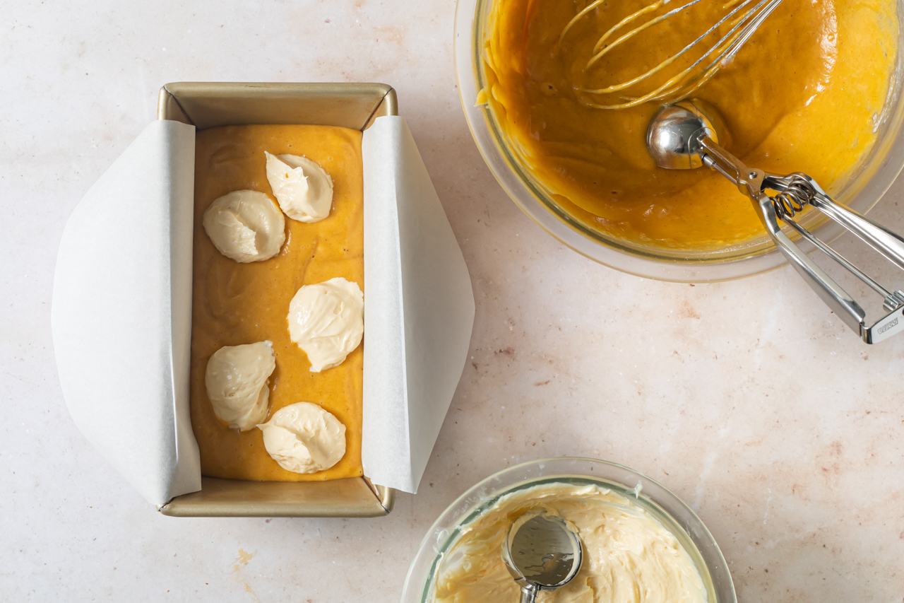 Pumpkin cream cheese loaf