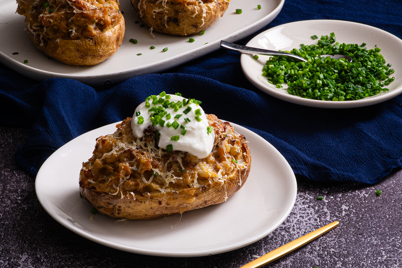 French Onion Twice Baked Potatoes