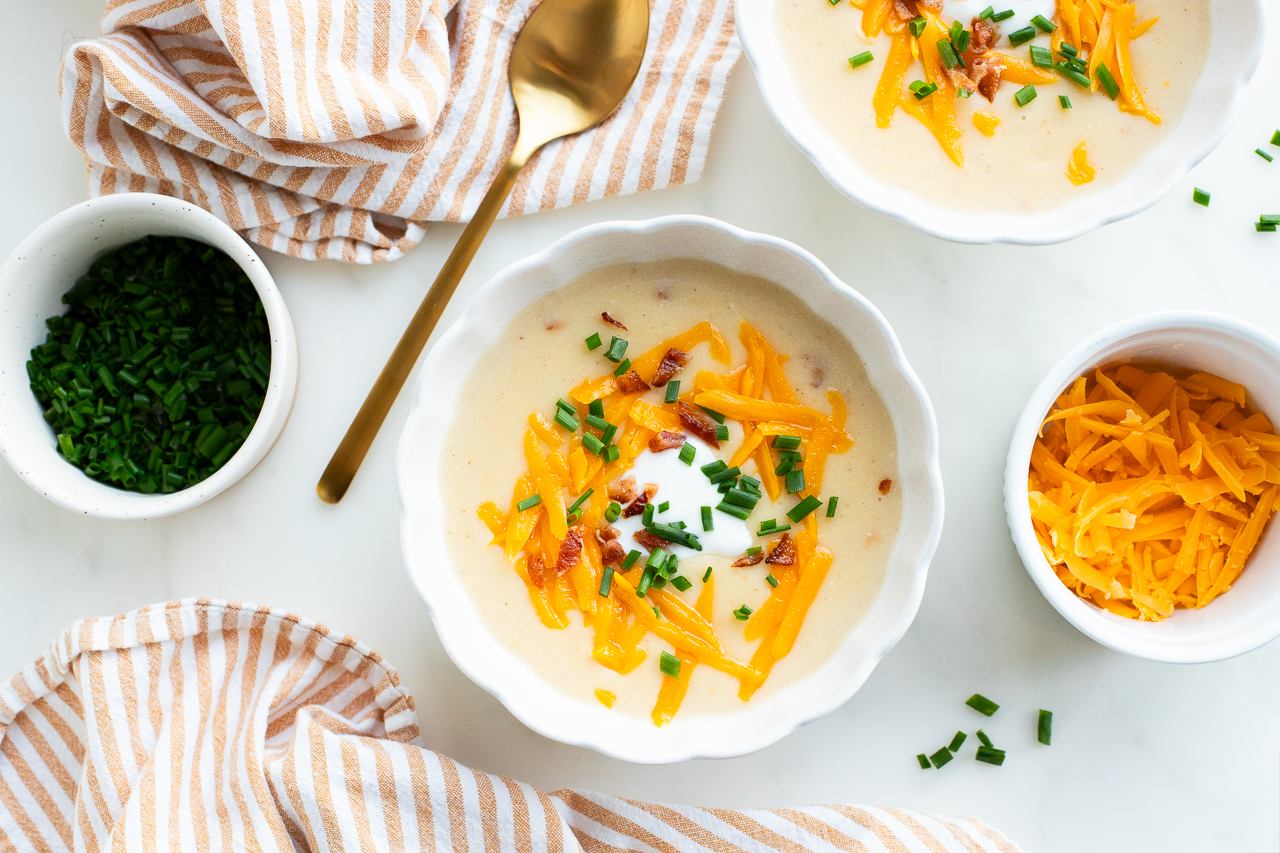 Loaded baked potato soup