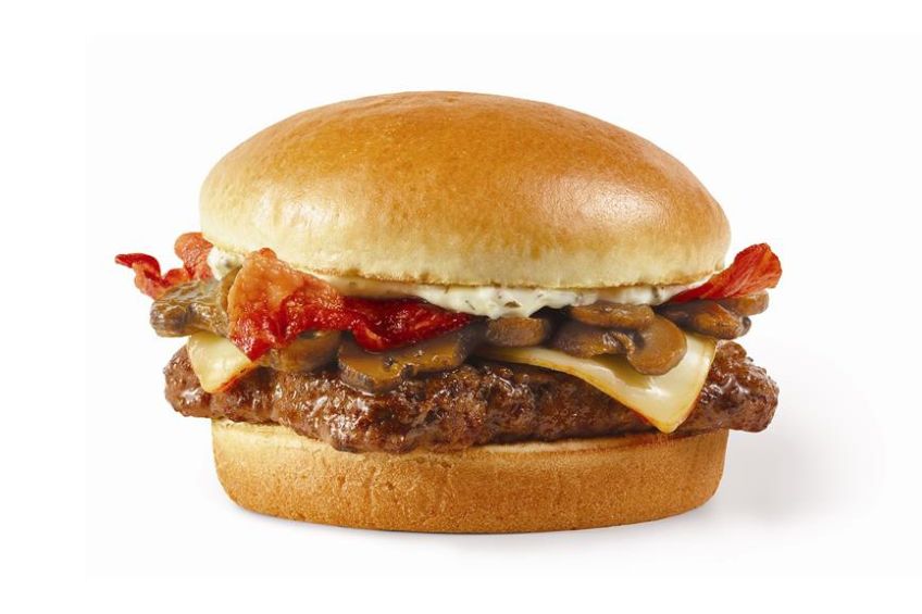 Wendy's Garlic Mushroom Bacon Burger