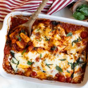 Twice-Baked Sweet Potato Gnocchi Casserole