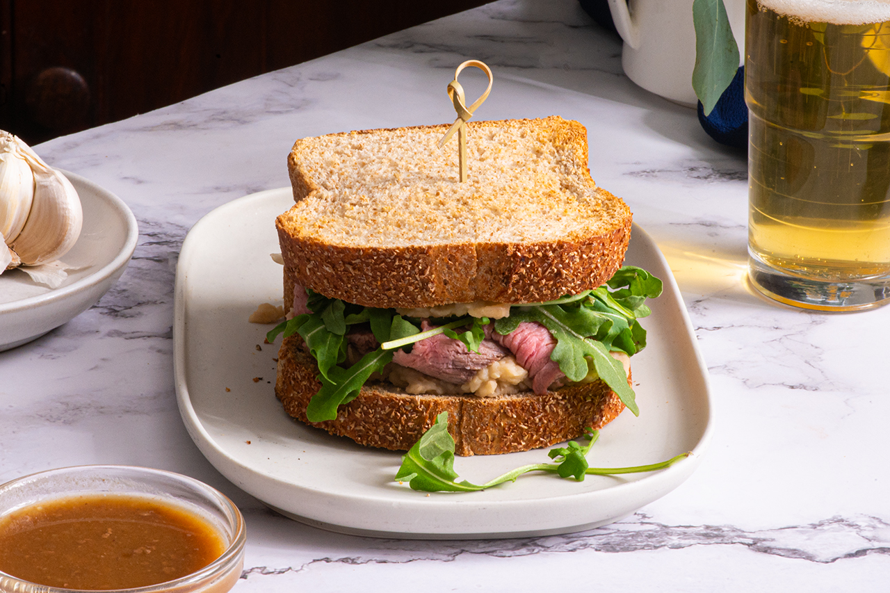 Leftover Prime Rib Sandwich With Horseradish White Bean