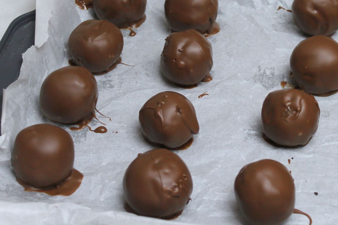 Chocolate dipped truffles