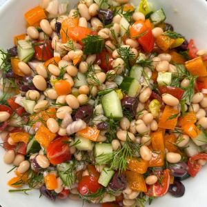 This Mediterranean Dense Bean Salad is Perfect for Meal Prep