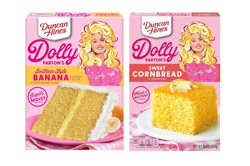 Dolly Parton Duncan Hines cake mixes in Banana and Cornbread