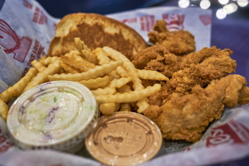 Raising Cane's chicken fingers and fries