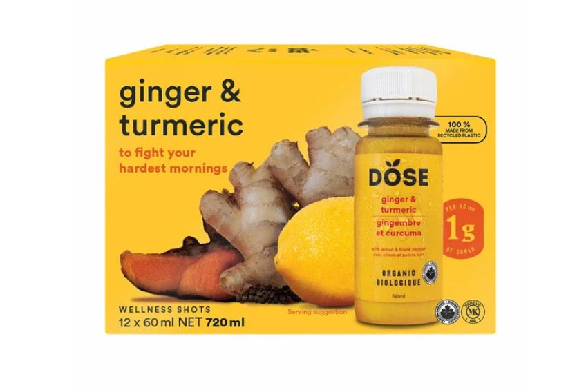 Dose Juice Organic Ginger and turmeric shots