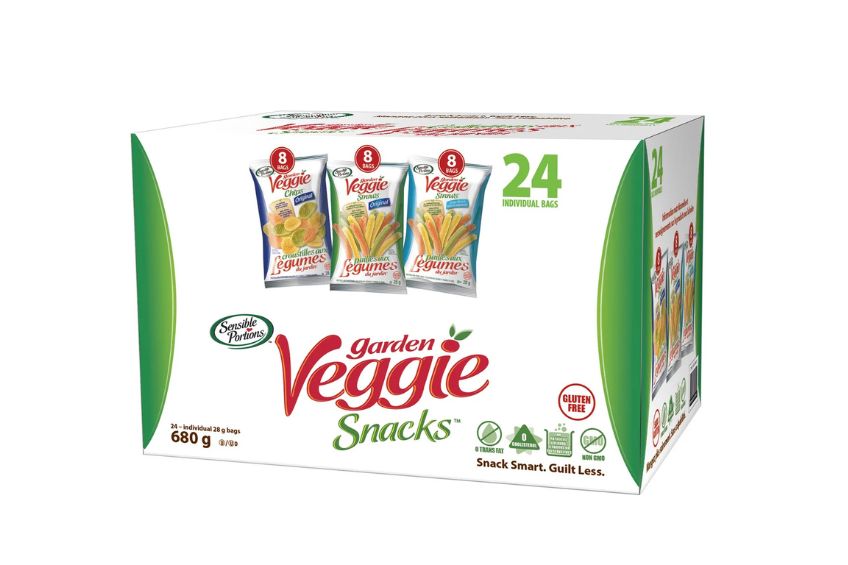 Sensible Portions Garden Veggie Snacks, Variety Pack, 24 × 28 g