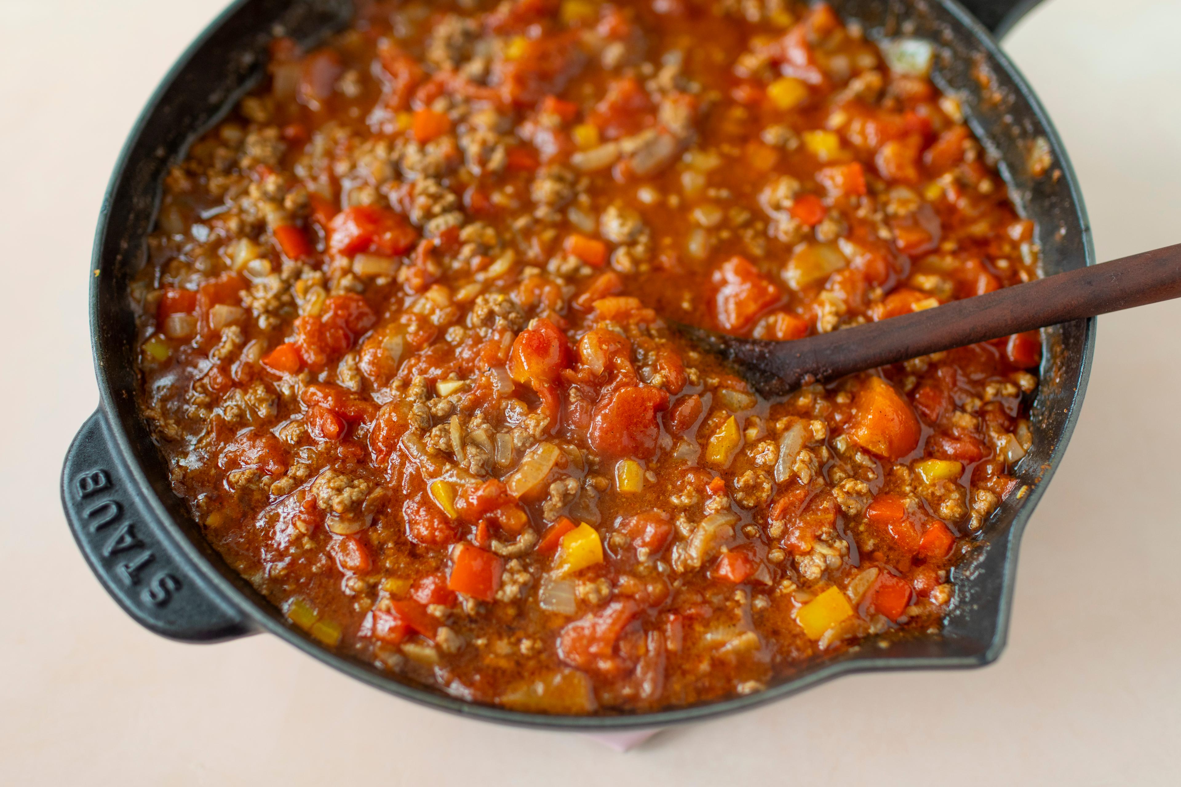 Mexican taco lasagna