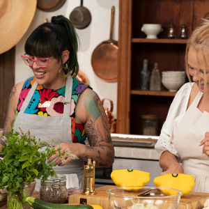 Pamela Anderson Cooks With Claudette Zepeda