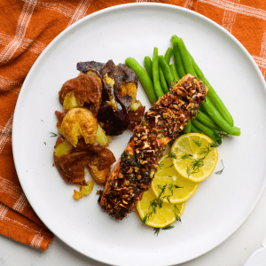 15-Minute Salmon (Honey-Dijon Pecan Crusted)