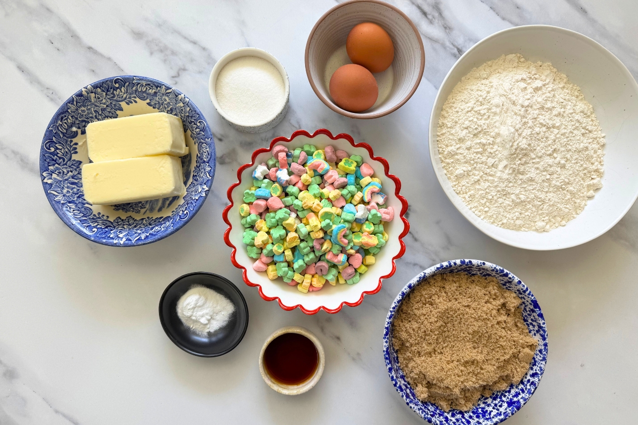 Ingredients for Lucky Marshmallow Cookies