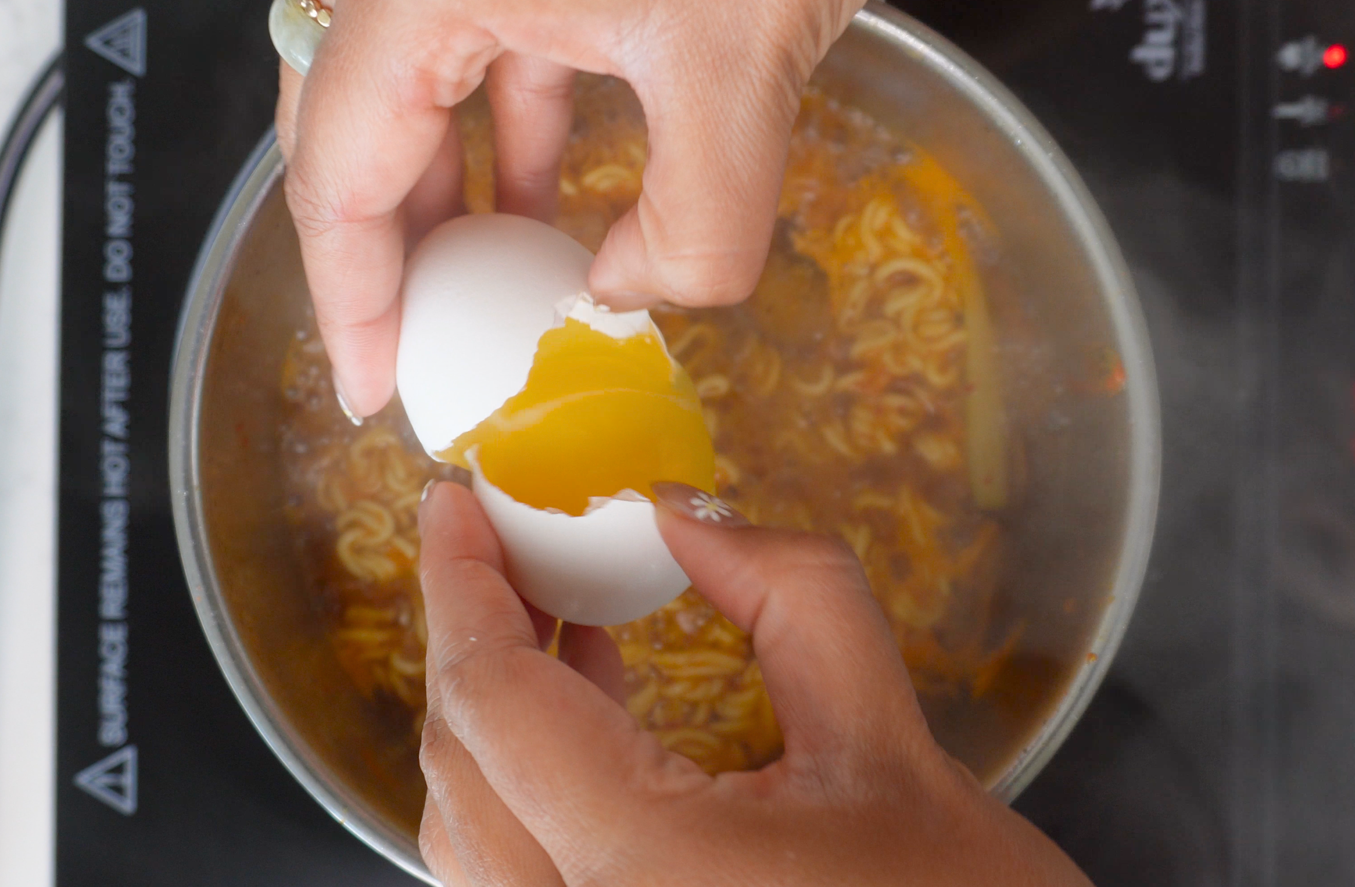 Poached egg in ramen