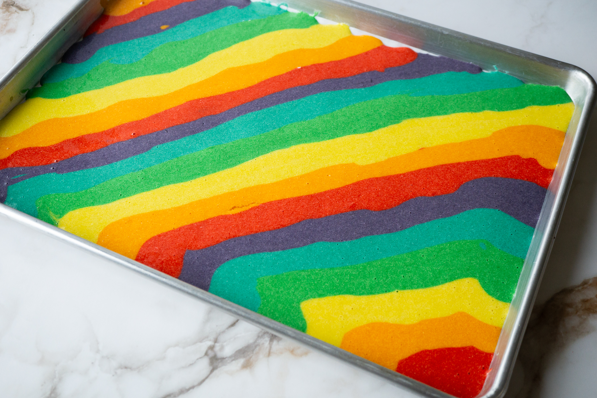 Rainbow sheetcake