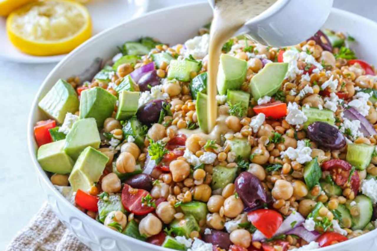 Mediterranean Lentil and Chickpea Salad