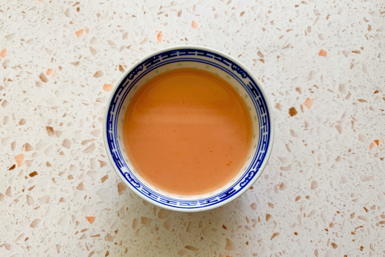Cornstarch slurry in a bowl