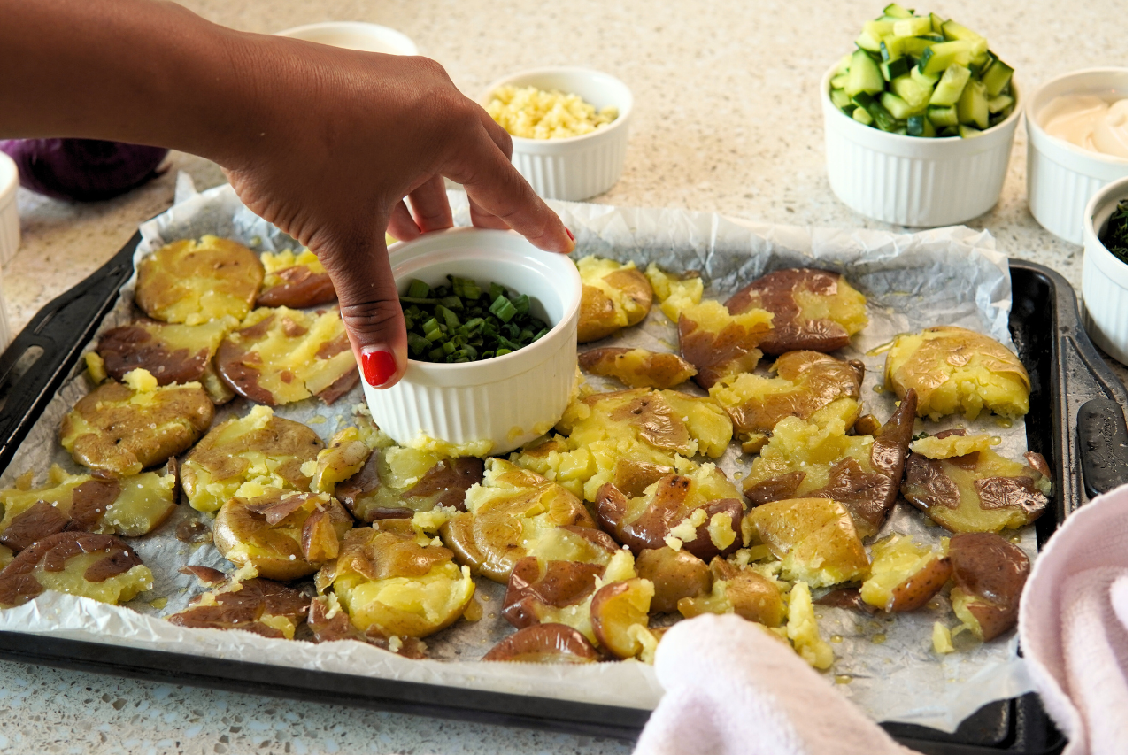 smashed potatoes