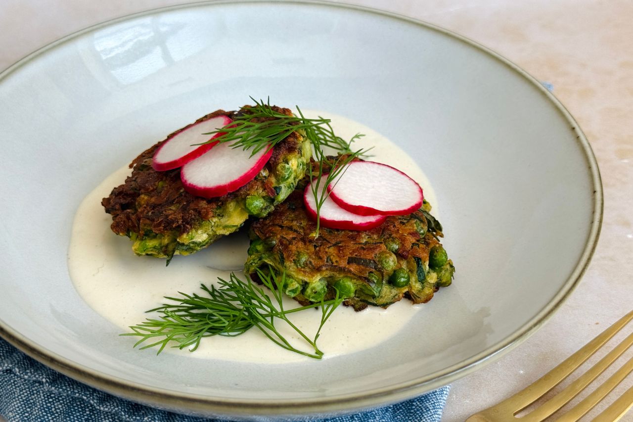 Zucchini and Pea Fritters