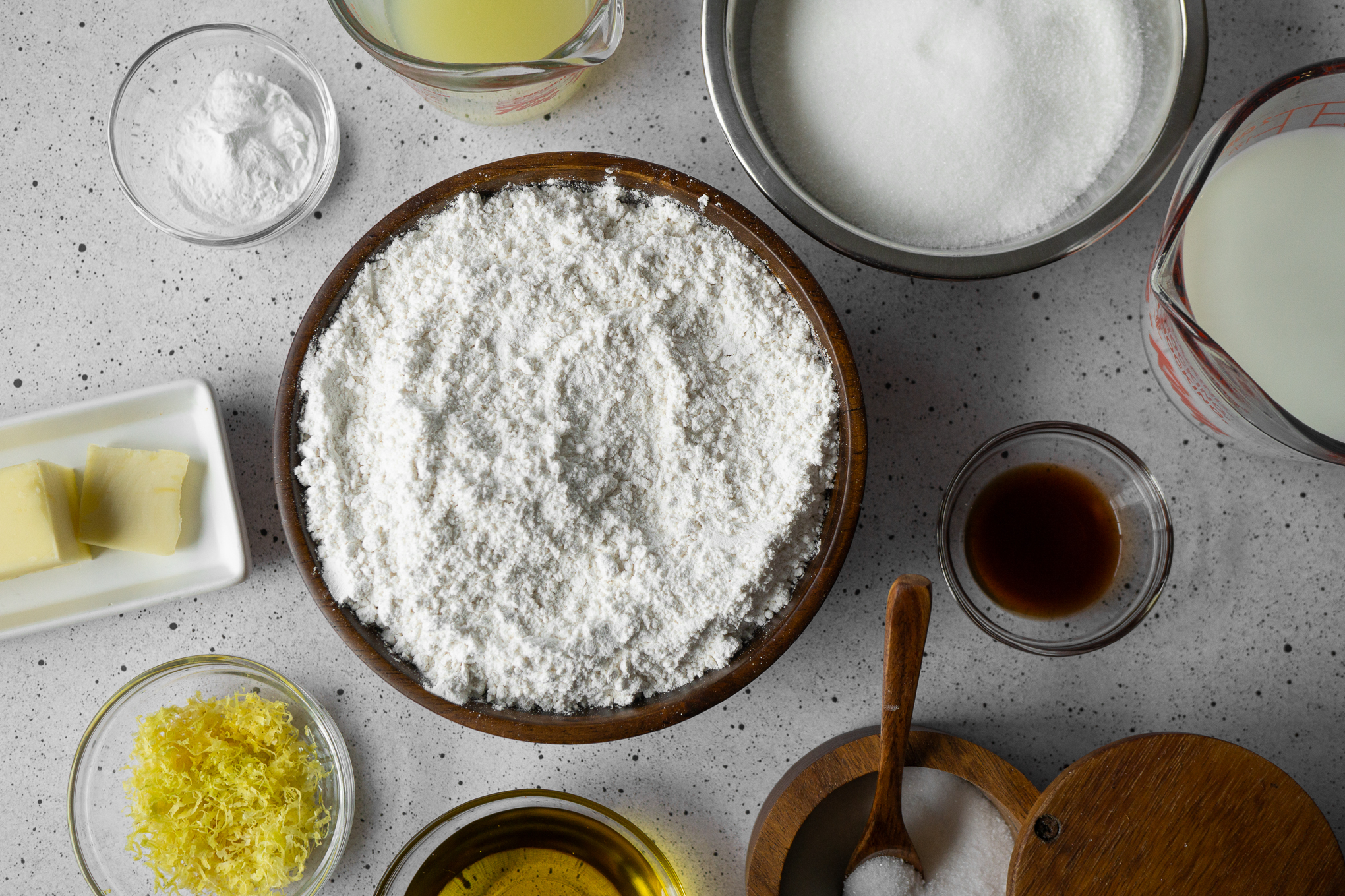 Cake prep ingredients
