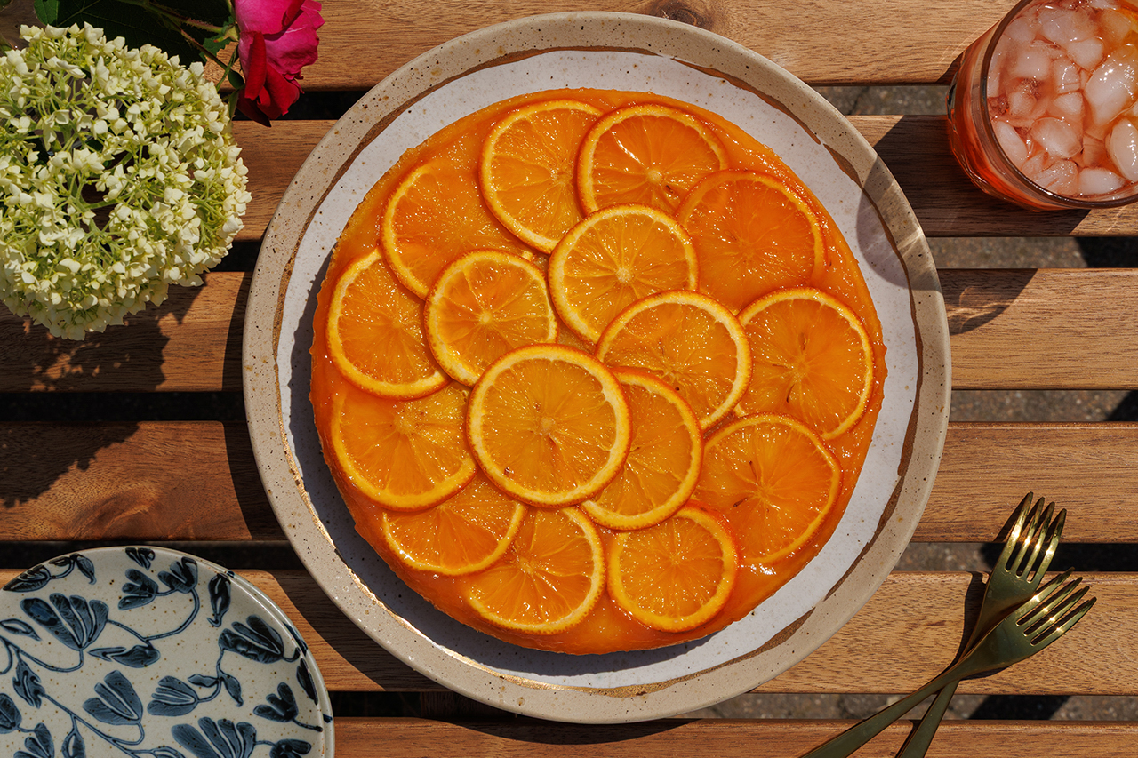 Aperol Spritz Orange Upside Down Cake