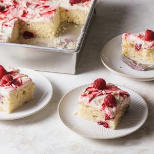 Raspberry White Chocolate Sheet Cake