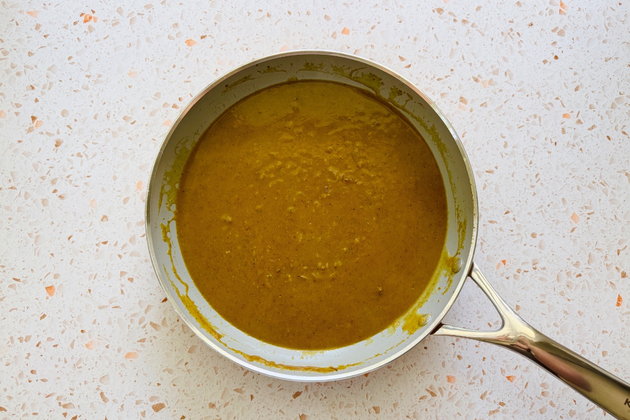Curry sauce in pan