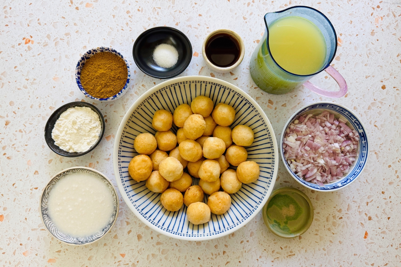 Ingredients for Hong Kong curry fish balls