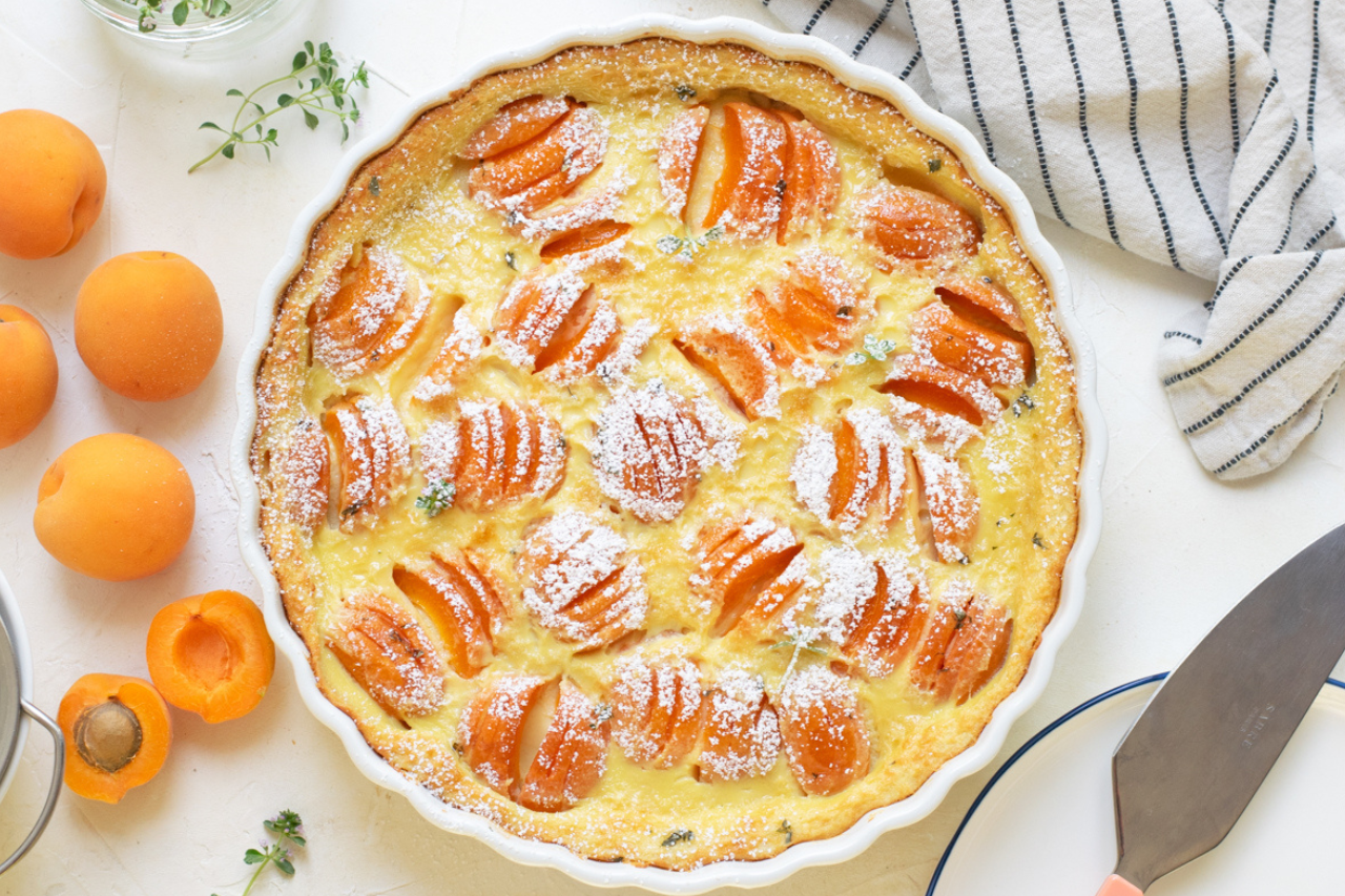 Honey, Thyme and Apricot Clafoutis