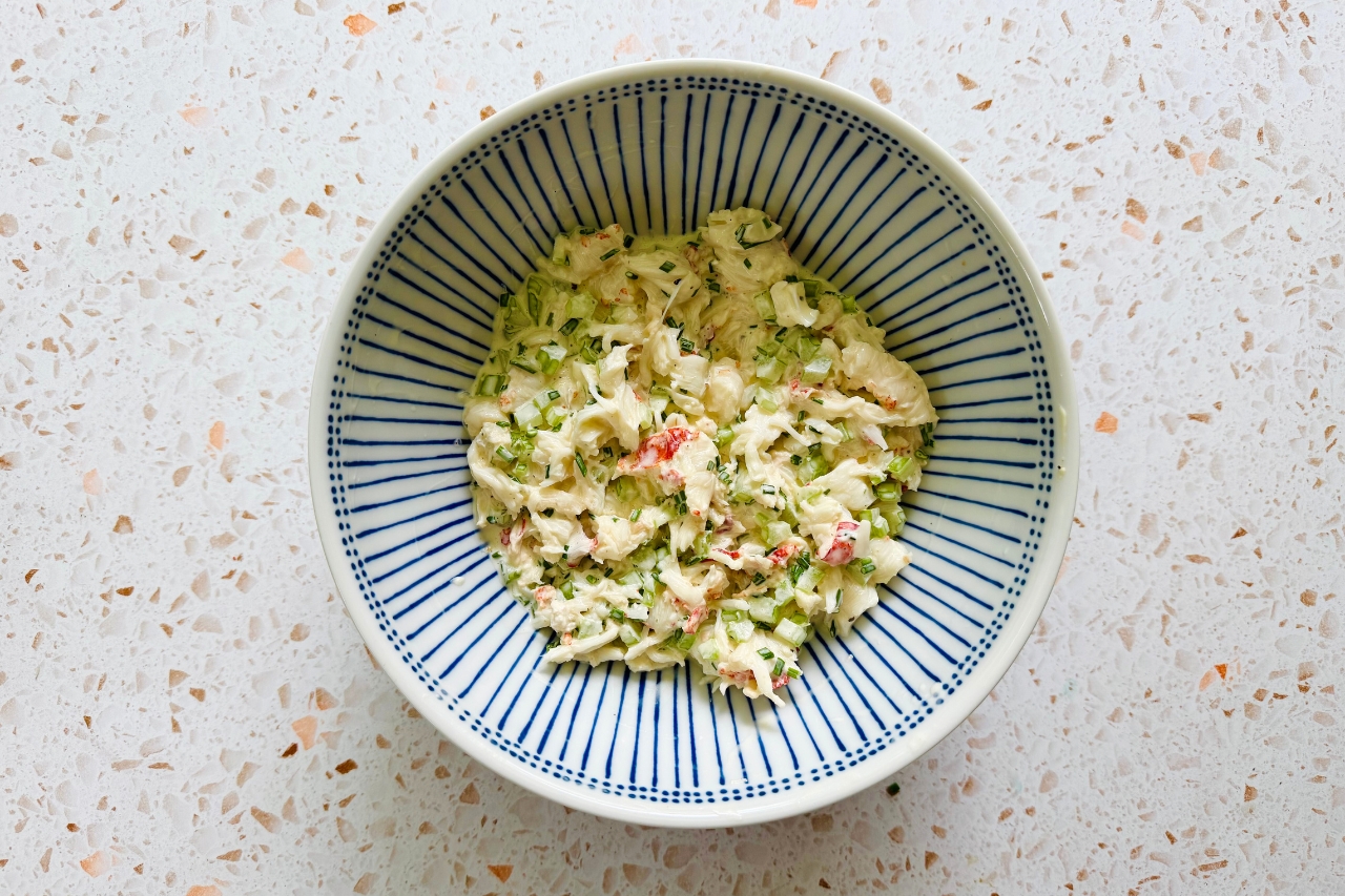 Lobster mixed with mayonnaise mixture