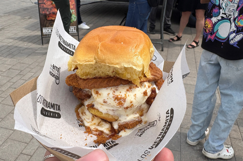 Biscoff Fried Chicken Crunch Ice Cream Sandwich