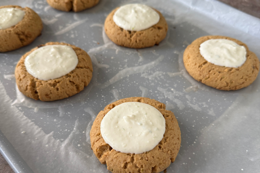 Key lime cookies with icing