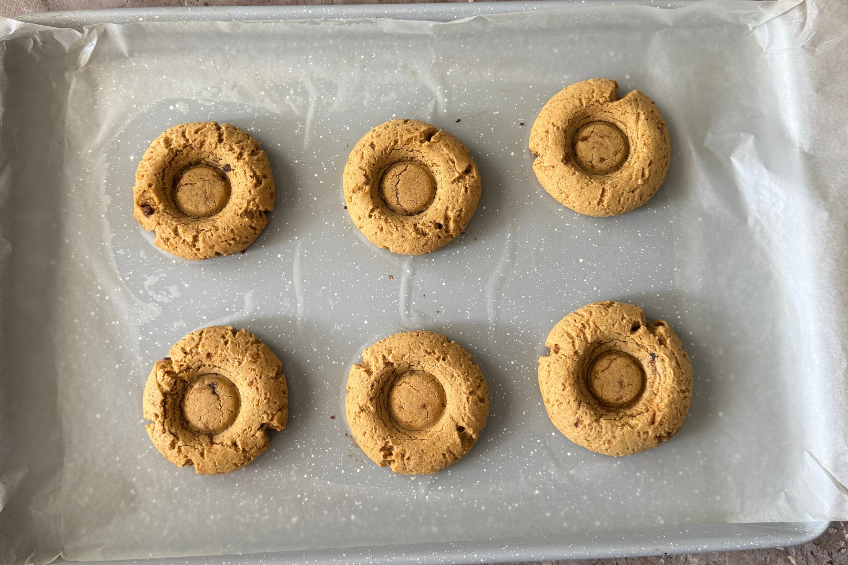 Key lime cookies after baking