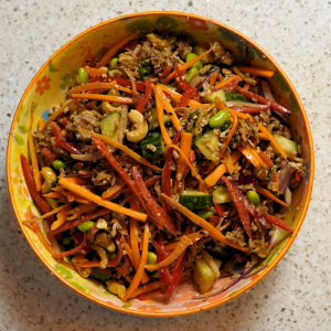 Crispy Rice Teriyaki Salad